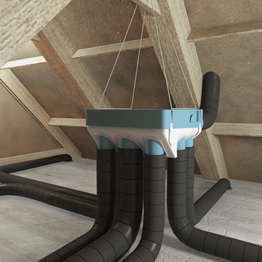 Schéma de la ventilation simple flux à Bons-en-Chablais